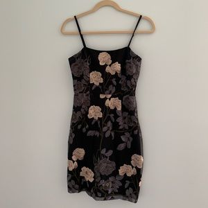 Lulu’s Elston Black Floral Embroidered Dress